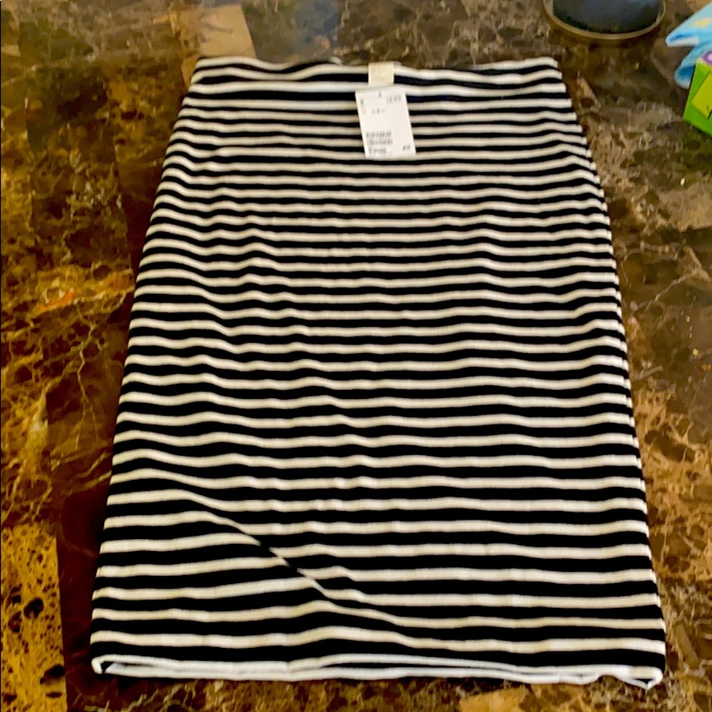 High Waisted Striped Skirt